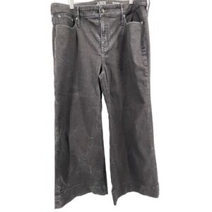 J.Crew 96 Low Rise Denim Trouser Jeans Black Wide Barrel Leg RE-96-BLK Size 35